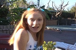Inviting redhead teen with large booty Allison Whyte.