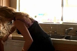 A divine blonde wife getting some butt action on the side.