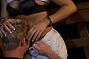 Short hairy blond pounded outside.