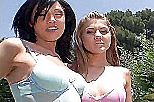 Two horny young sisters take on two cocks Ava Rose, Mia