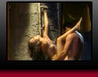 Hot sex up against a ladder
